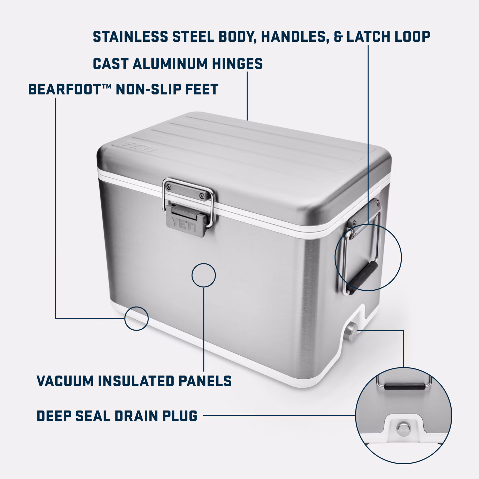 YETI V Series Stainless Steel Cooler — Can - Image 2