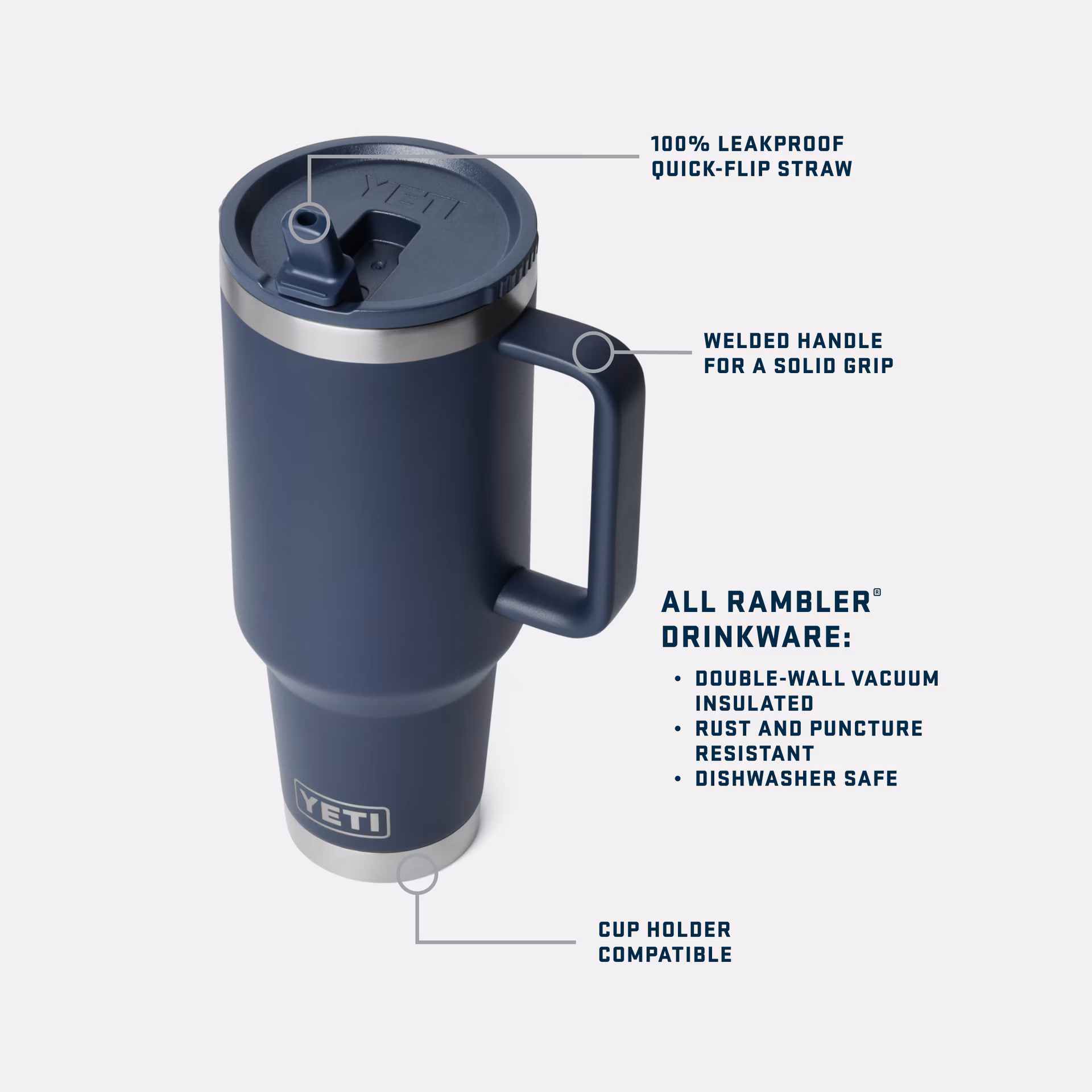 YETI Rambler 1.18 L Travel Straw Mug - Image 3
